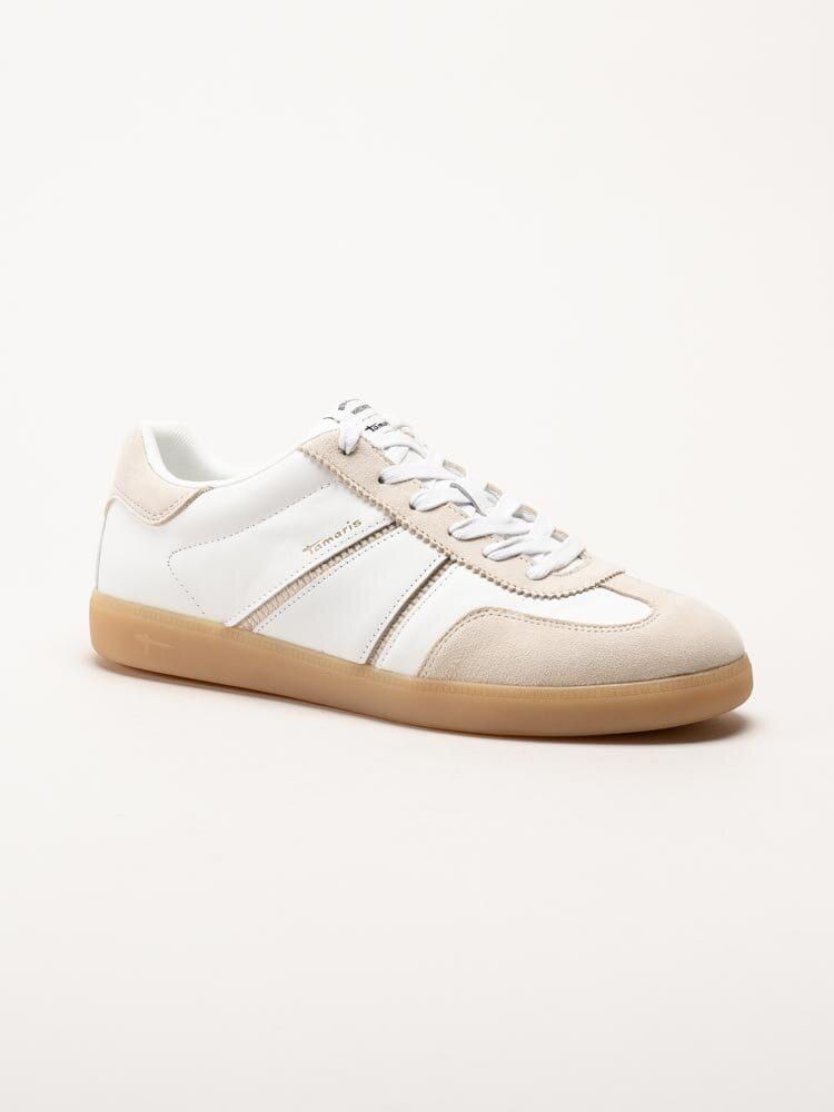 Tamaris - Vita retro sneakers i skinn