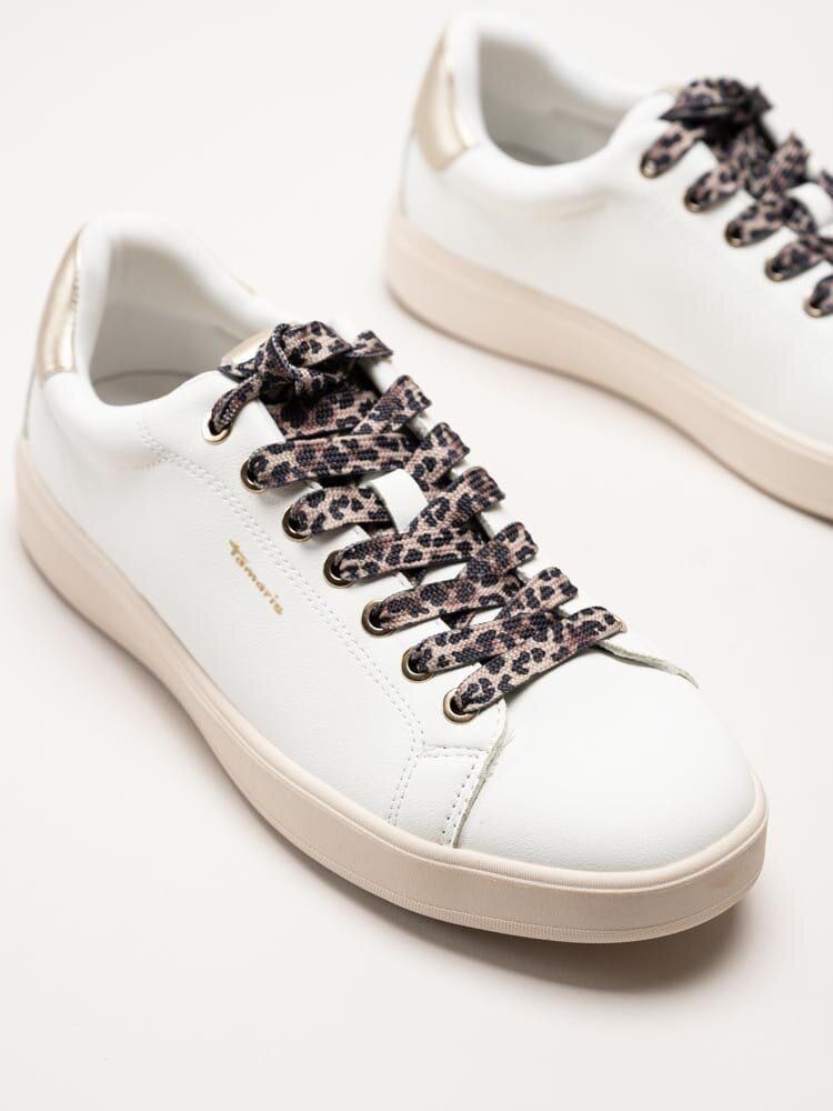 Tamaris - Vita sneakers i skinnimitation