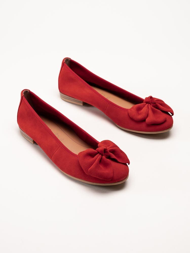 Tamaris - Röda ballerina med rosett