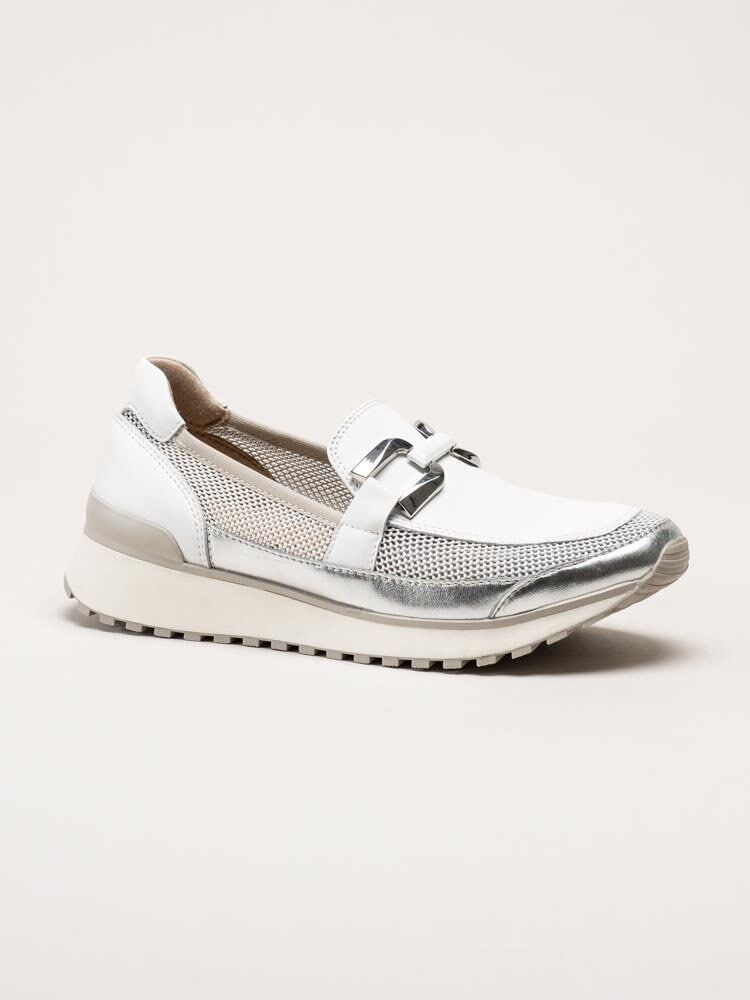 Caprice - Vita loafers i skinn