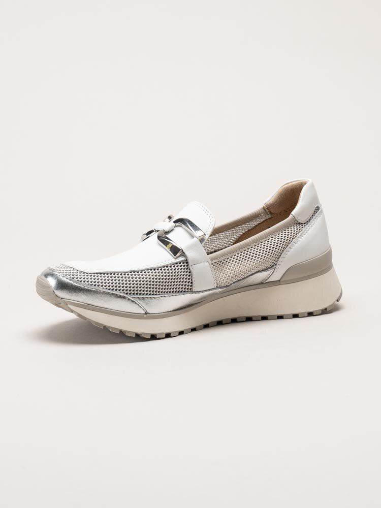 Caprice - Vita loafers i skinn