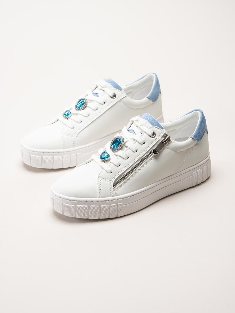 Marco Tozzi - Vita sneakers i skinnimitation
