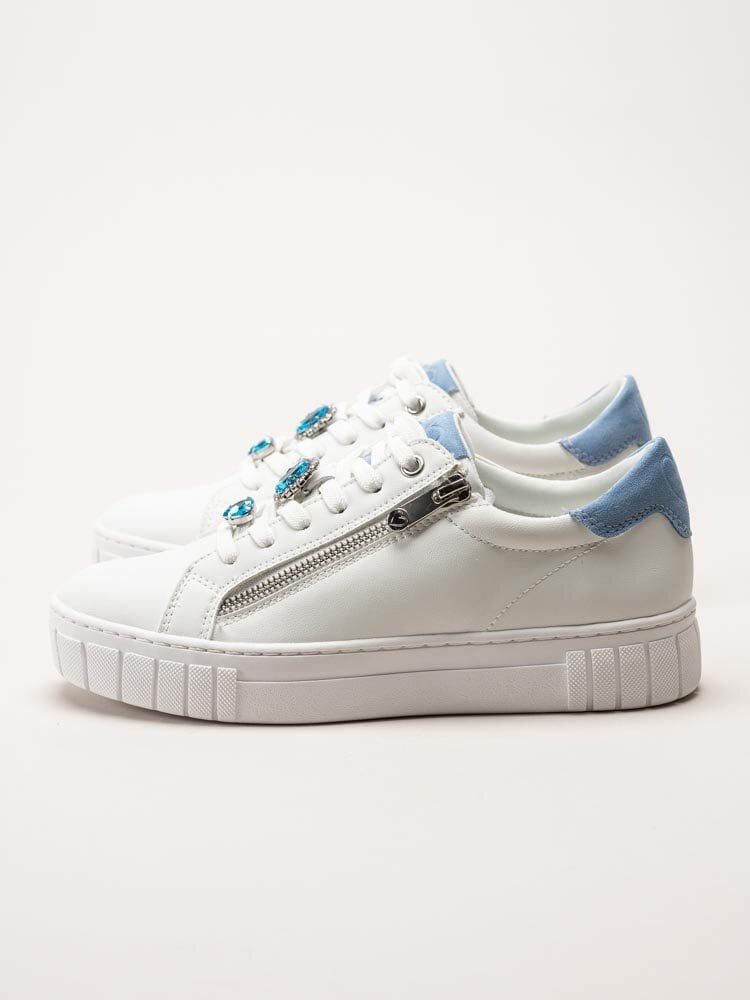Marco Tozzi - Vita sneakers i skinnimitation