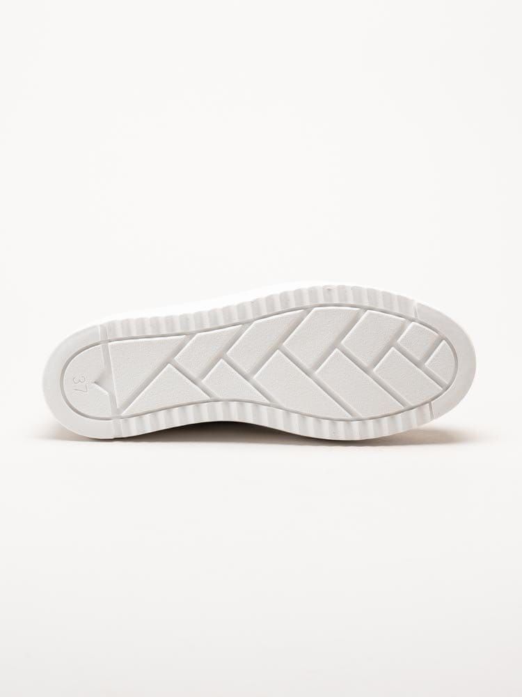 Marco Tozzi - Vita sneakers med beige detaljer