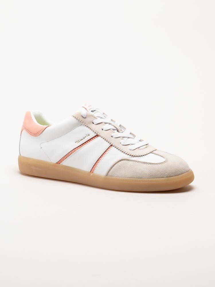 Tamaris - Vita retro sneakers i skinn