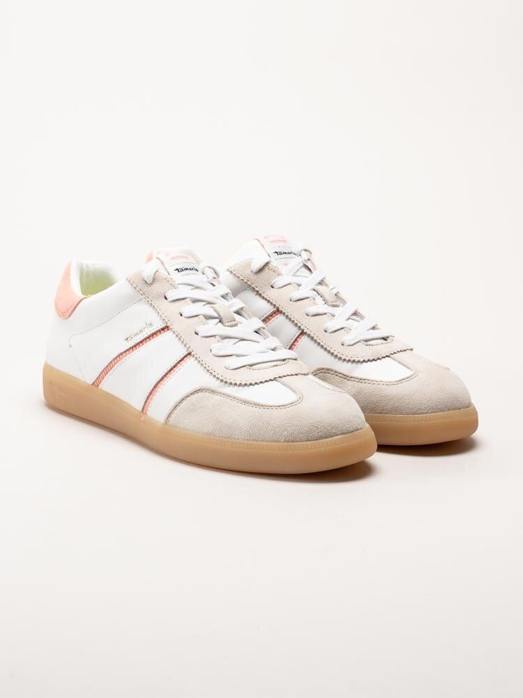Tamaris - Vita retro sneakers i skinn