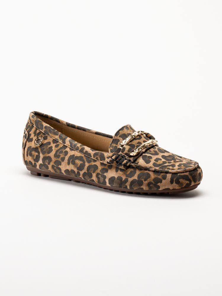 Novita - Parma - Leopardfärgade loafers i mocka