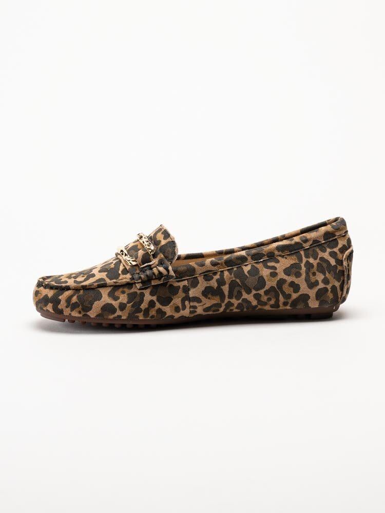 Novita - Parma - Leopardfärgade loafers i mocka