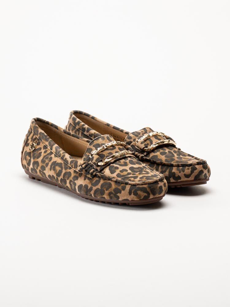 Novita - Parma - Leopardfärgade loafers i mocka