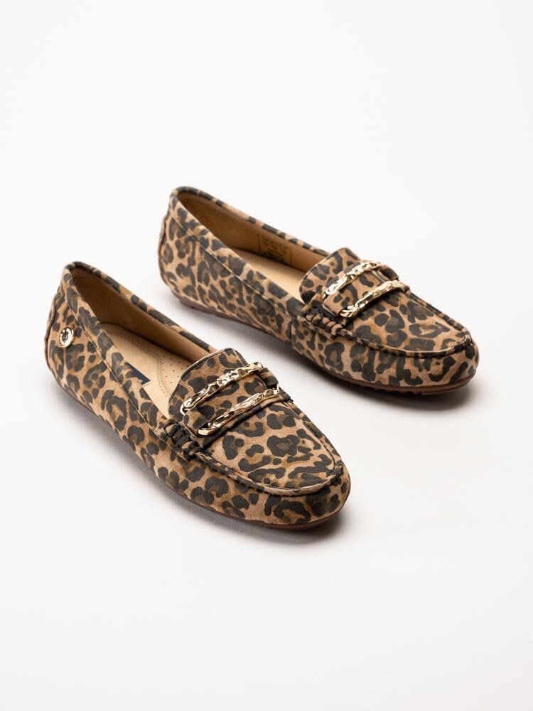 Novita - Parma - Leopardfärgade loafers i mocka