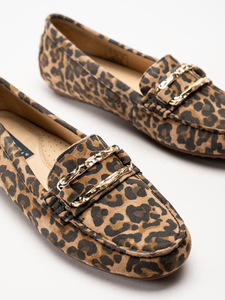 Novita - Parma - Leopardfärgade loafers i mocka