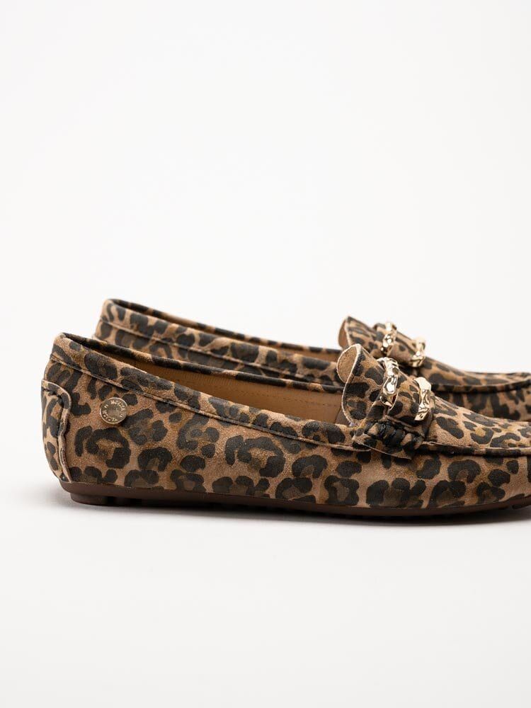 Novita - Parma - Leopardfärgade loafers i mocka