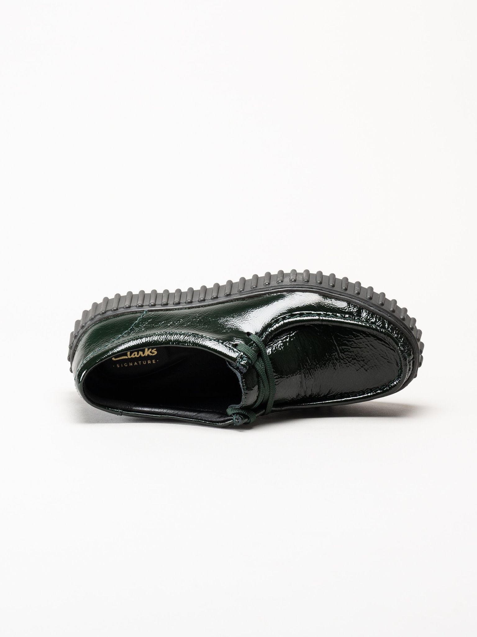 Clarks - Torhill Bee - Gröna snörskor i lack