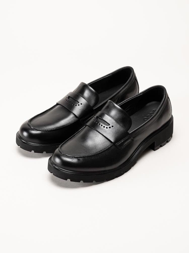 Ecco - Metropole Vienna Loafer - Svarta klassiska loafers i skinn