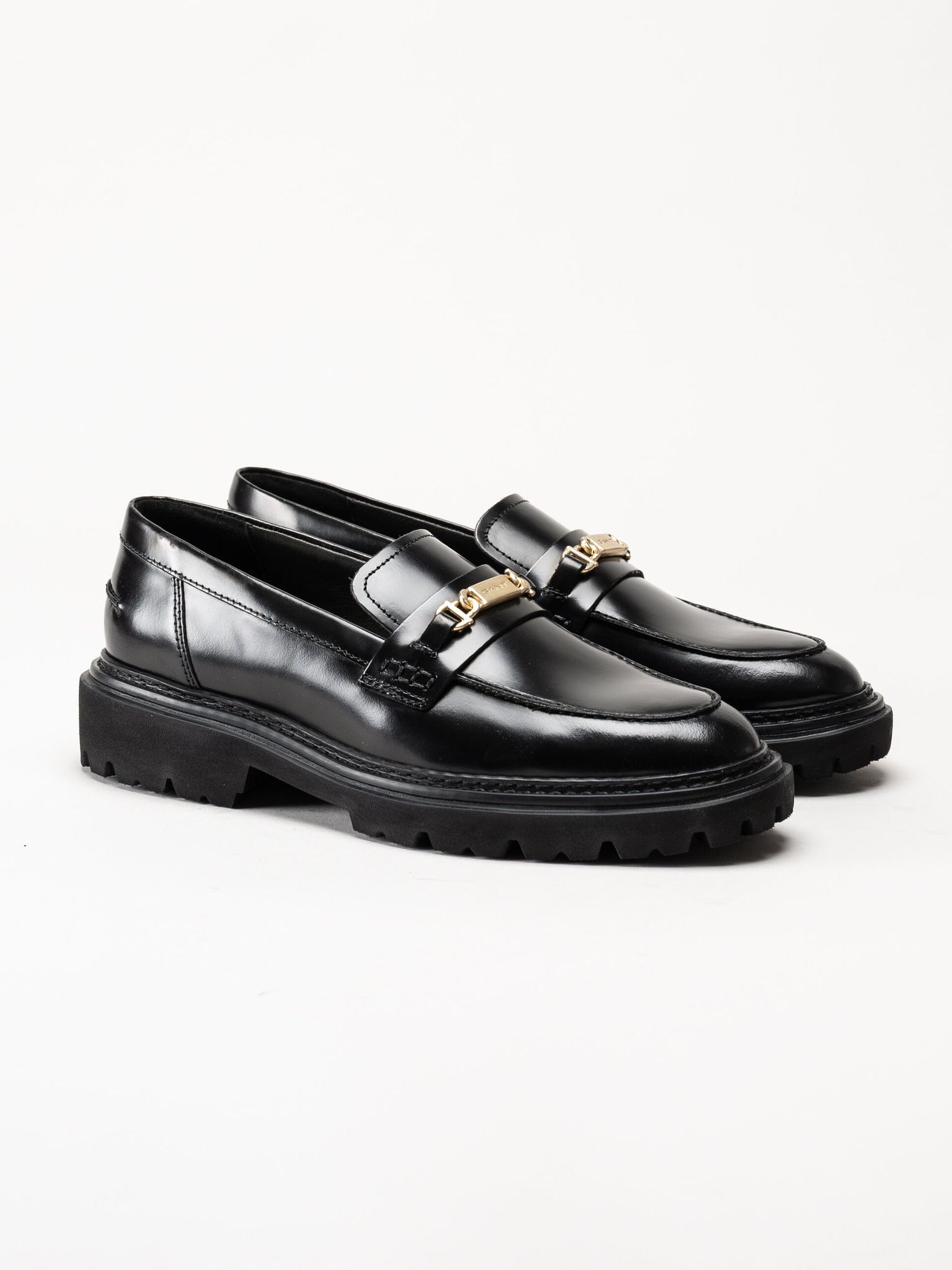 Gant Footwear - Ivyhill Low Lace Shoe - Svarta loafers i skinn