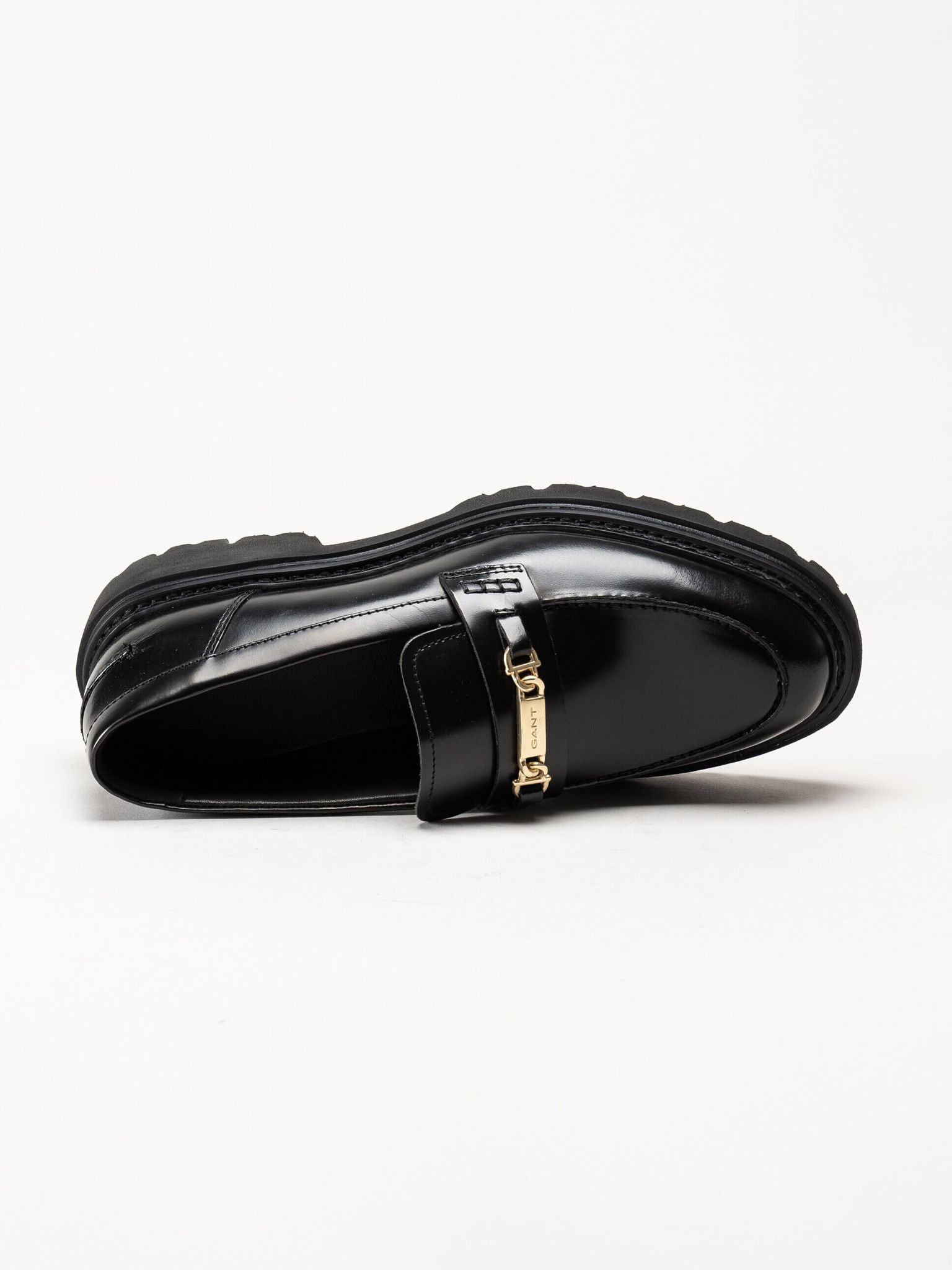 Gant Footwear - Ivyhill Low Lace Shoe - Svarta loafers i skinn