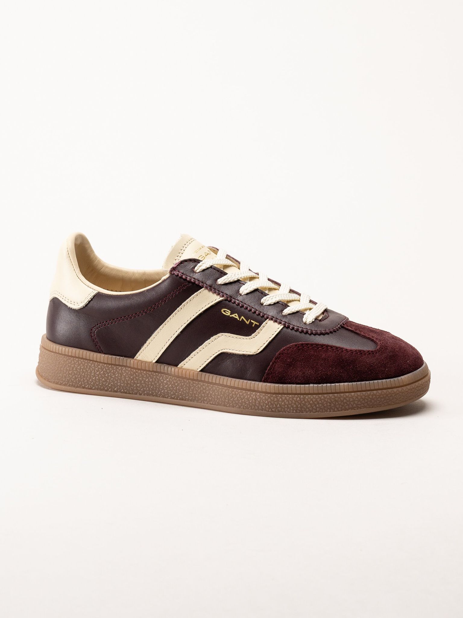 Gant Footwear - Cuzima Sneaker - Vinröda retro sneakers i skinn och mocka