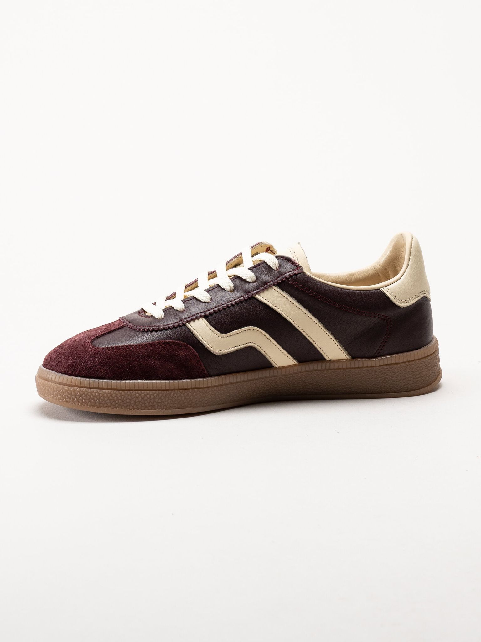 Gant Footwear - Cuzima Sneaker - Vinröda retro sneakers i skinn och mocka
