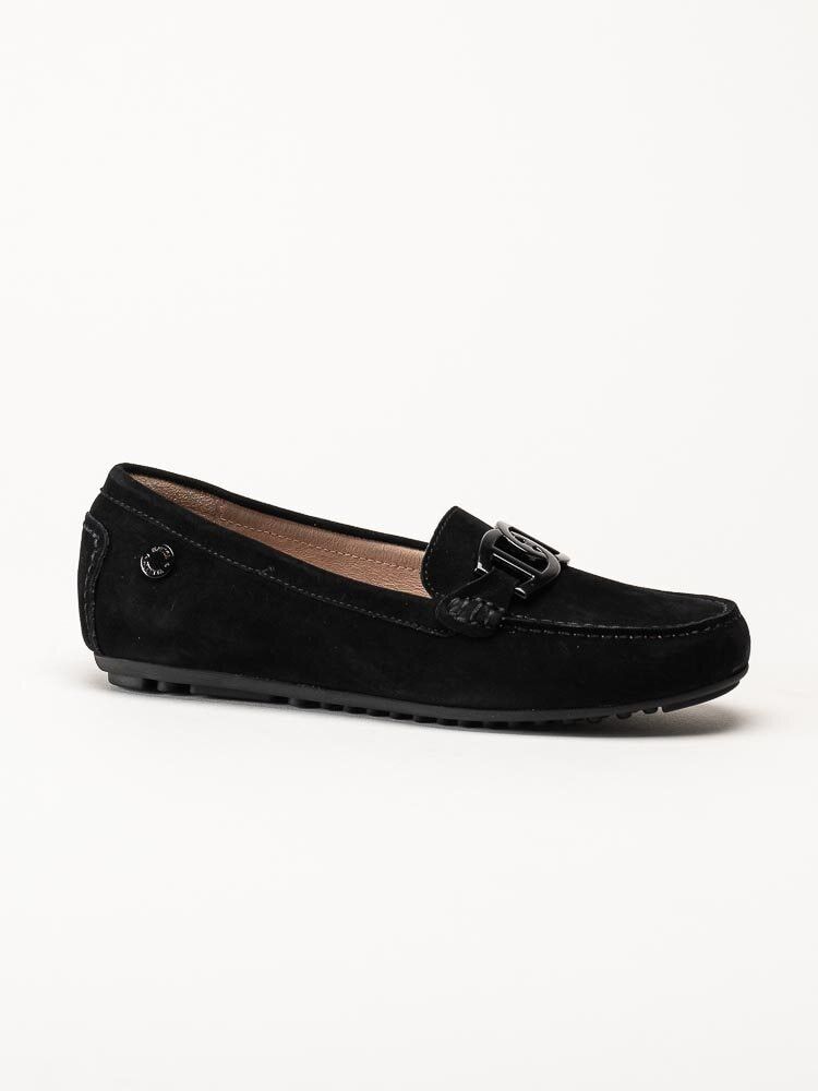 Novita - Parma - Svarta loafers i mocka