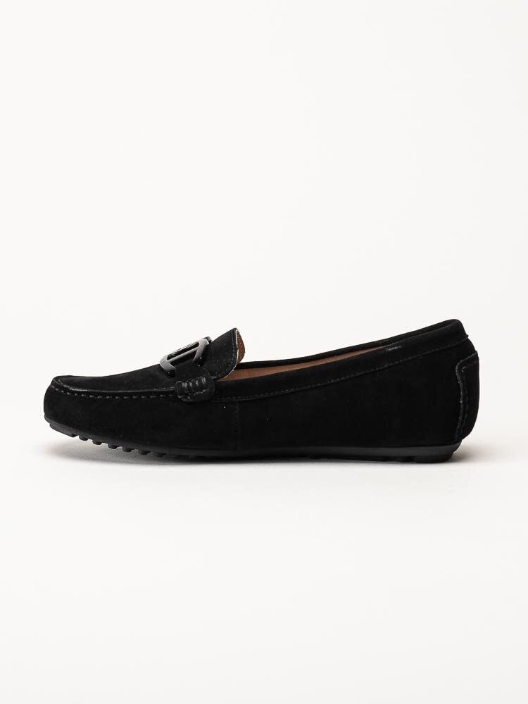 Novita - Parma - Svarta loafers i mocka