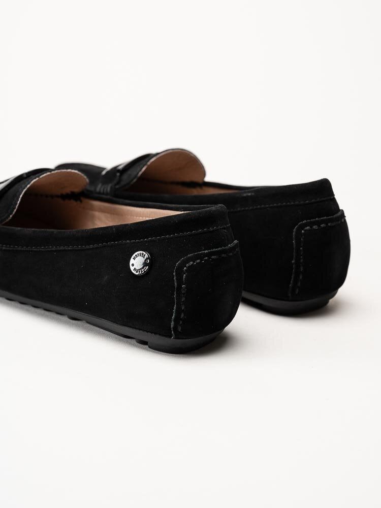 Novita - Parma - Svarta loafers i mocka