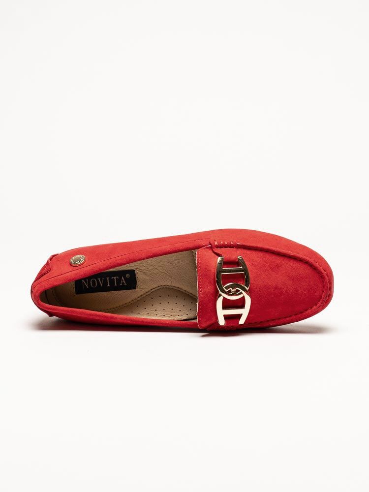 Novita - Parma - Röda loafers i mocka