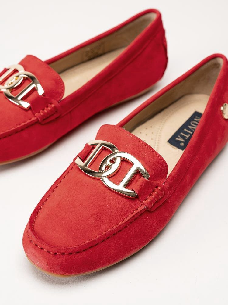 Novita - Parma - Röda loafers i mocka