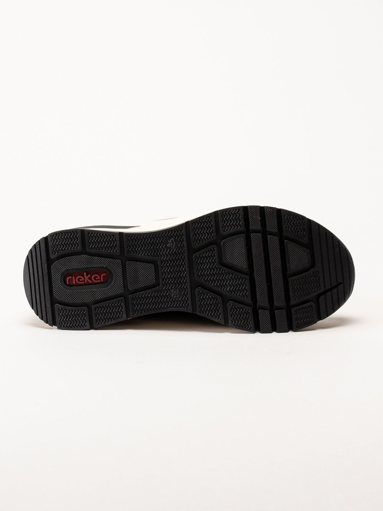 Rieker - Svarta promenadsneakers i skinn