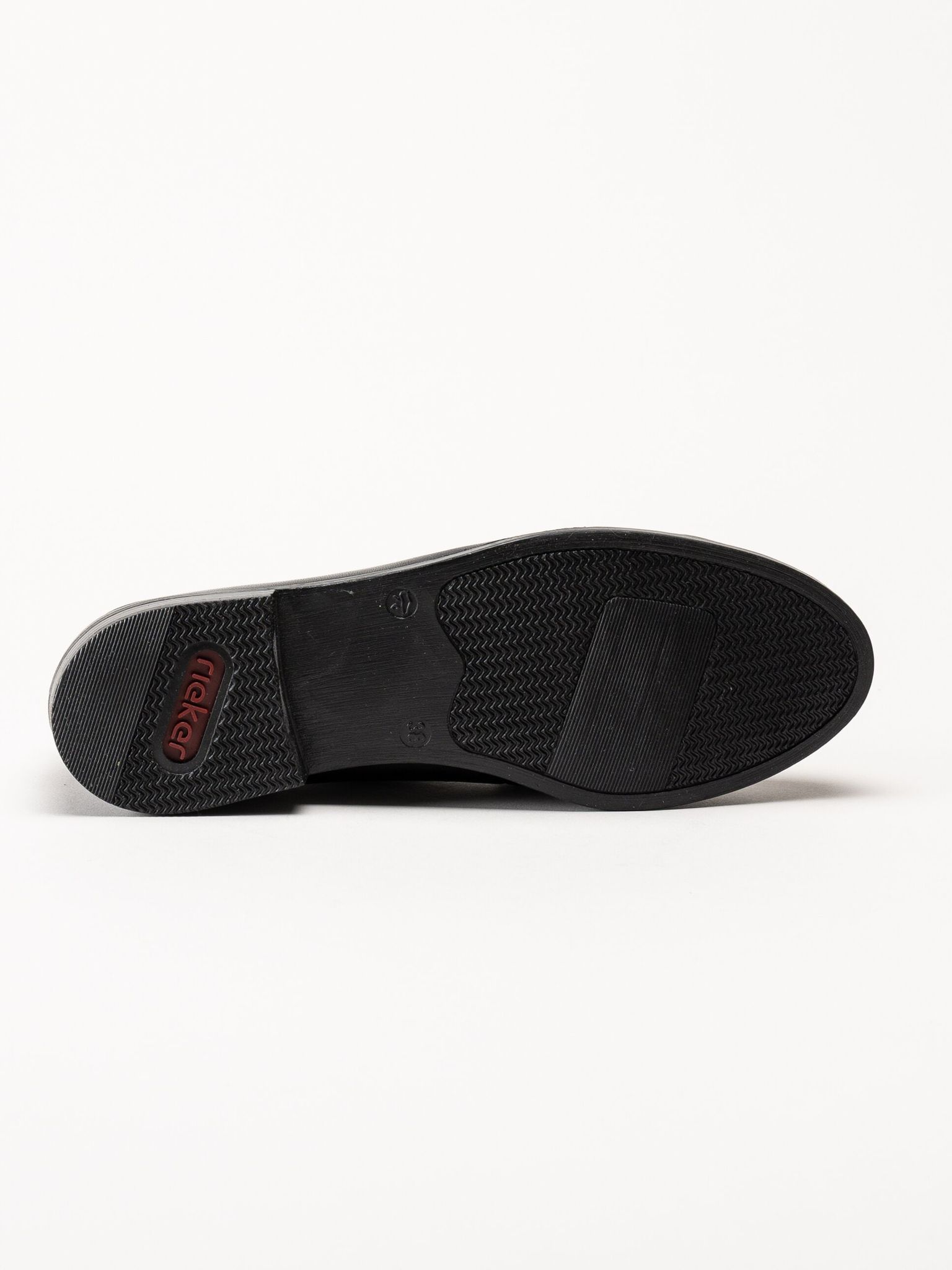 Svarta loafers i skinn