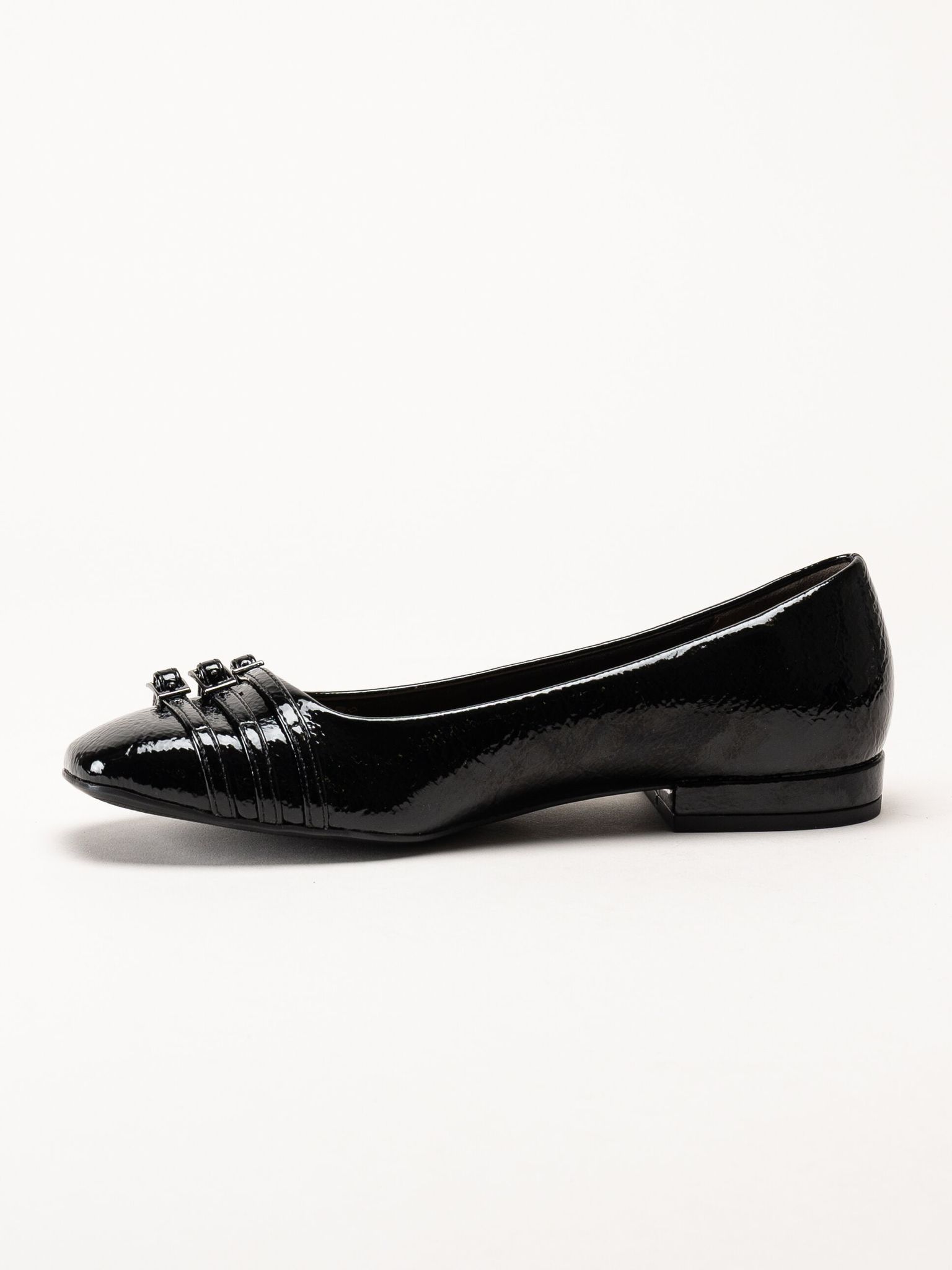 Tamaris - Svarta ballerina i syntetlack