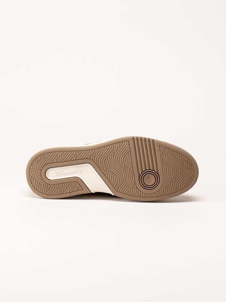 Tamaris - Beige slip on sneakers i mocka