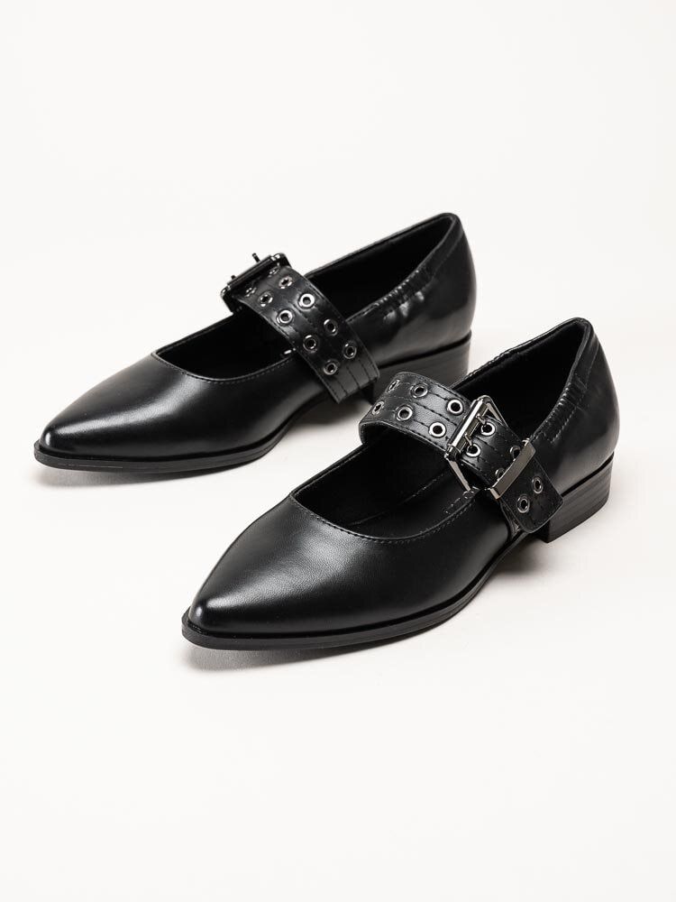 Marco Tozzi - Svarta ballerina med slejf