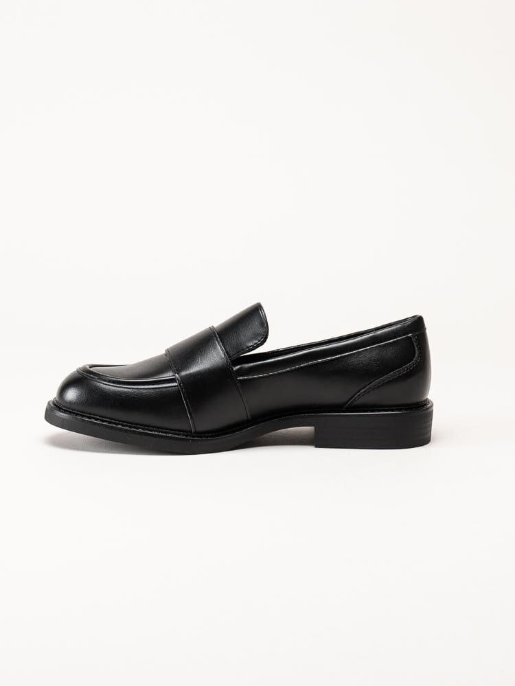 Marco Tozzi - Svarta loafers i skinnimitation