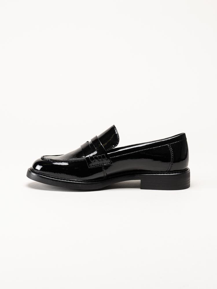 Marco Tozzi - Svarta loafers i syntetlack