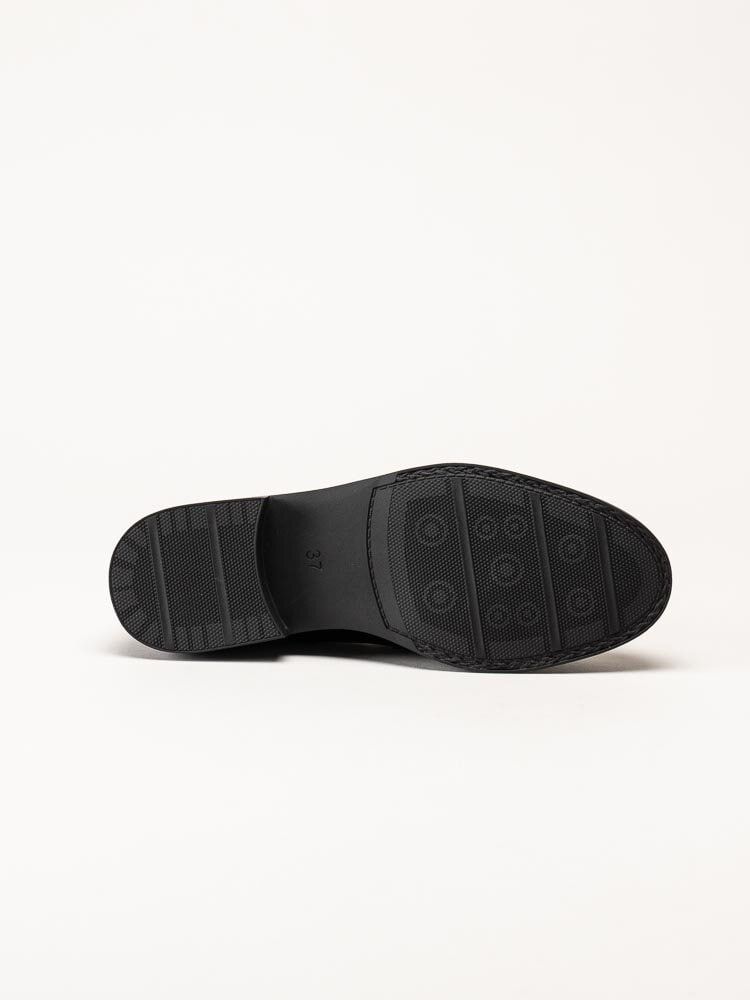 Marco Tozzi - Svarta loafers i syntetlack