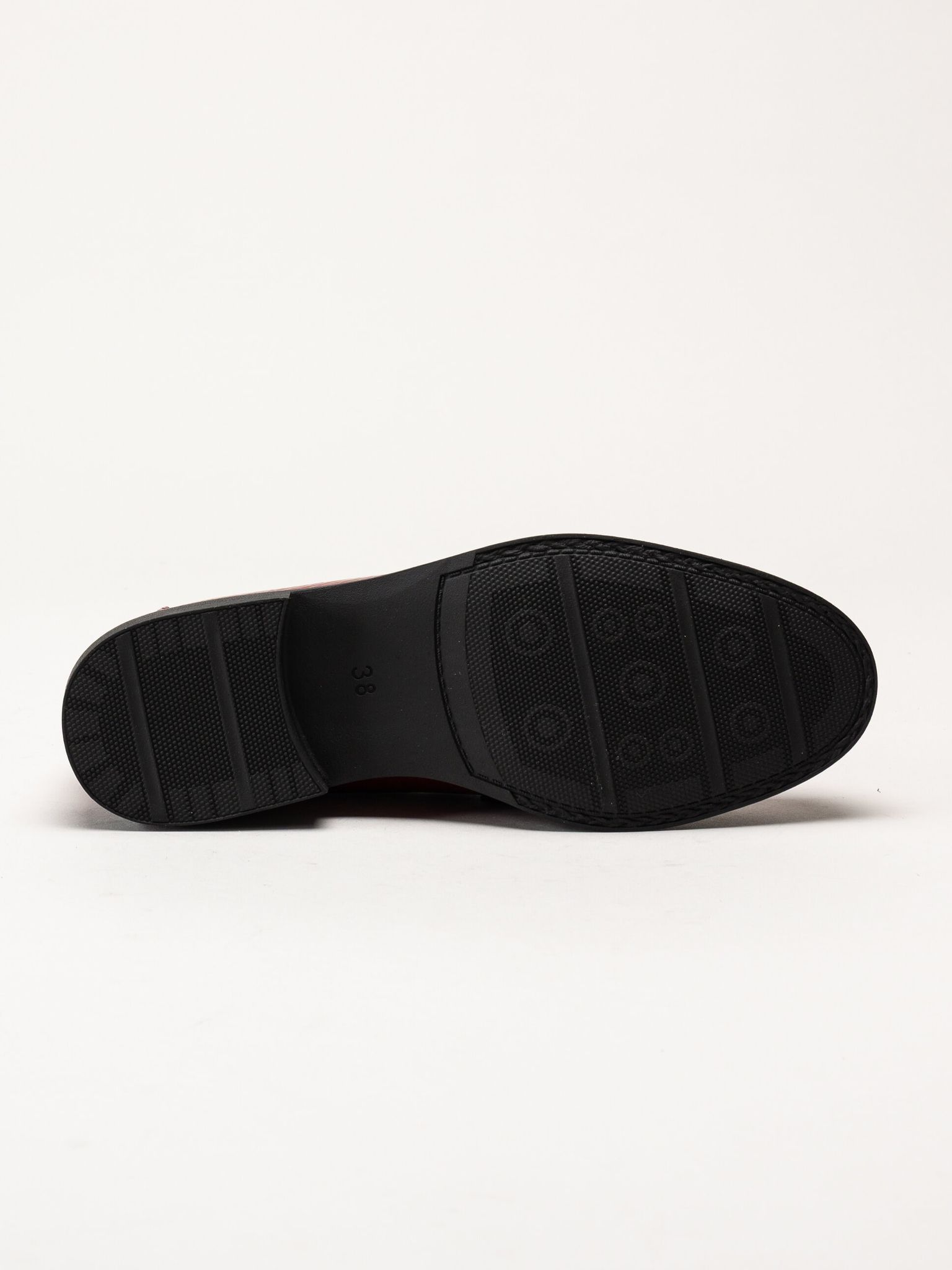 Marco Tozzi - Mörkröda loafers i syntetlack