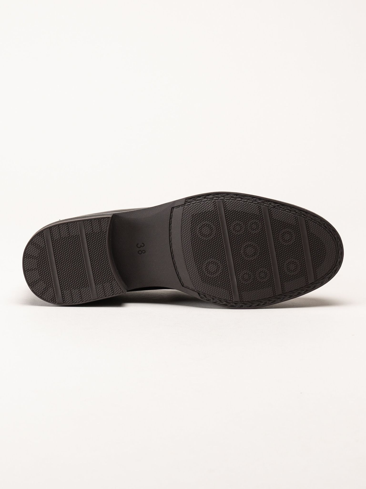 Marco Tozzi - Mörkbruna loafers i skinn