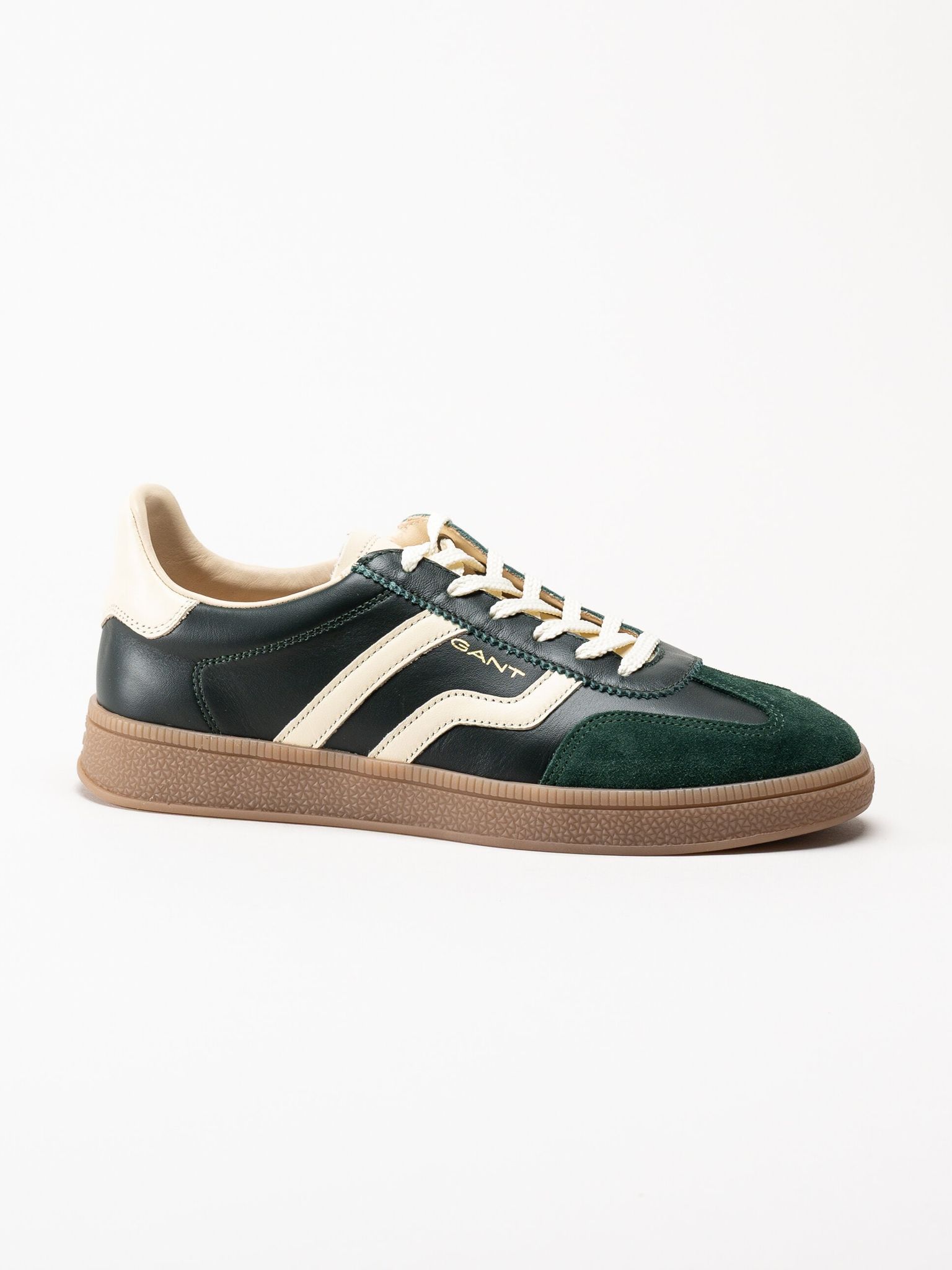 Gant Footwear - Cuzima Sneaker - Gröna retro sneakers i skinn och mocka