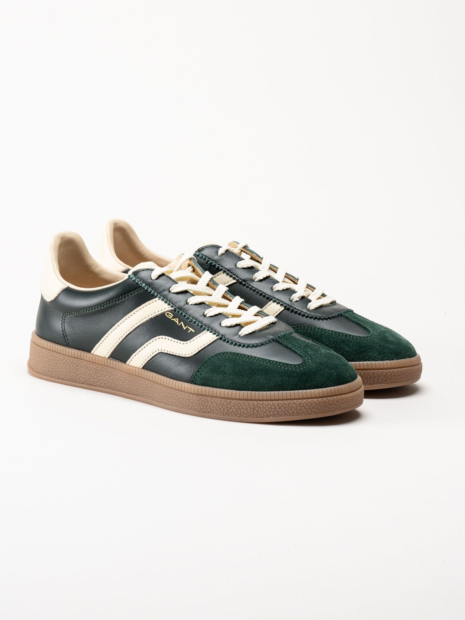 Gant Footwear - Cuzima Sneaker - Gröna retro sneakers i skinn och mocka