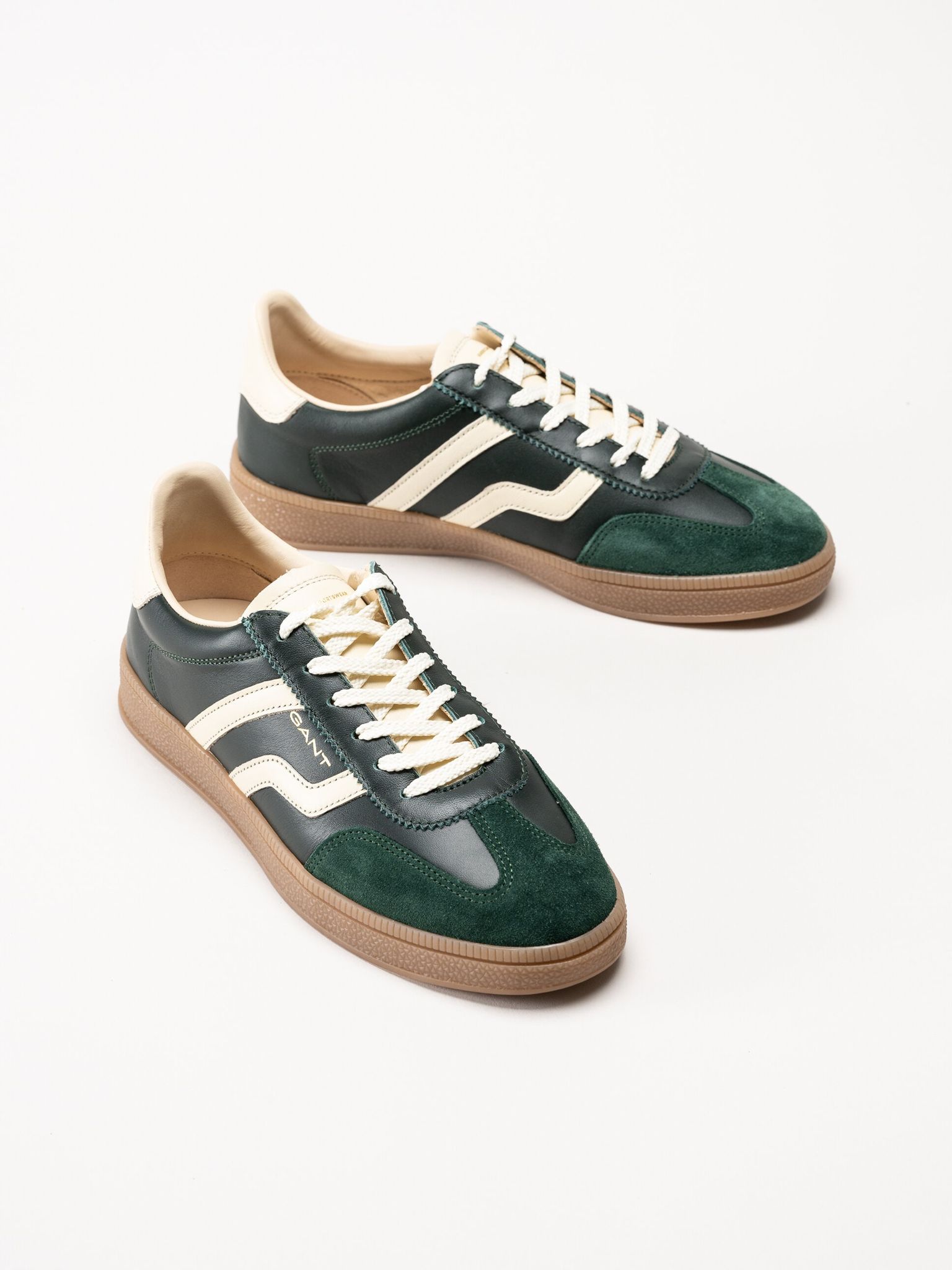 Gant Footwear - Cuzima Sneaker - Gröna retro sneakers i skinn och mocka