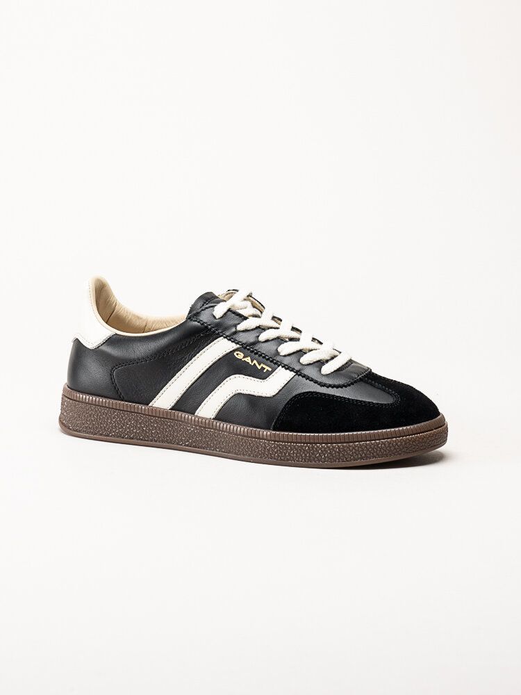 Gant Footwear - Cuzima sneaker - Svarta retro sneakers i skinn och mocka