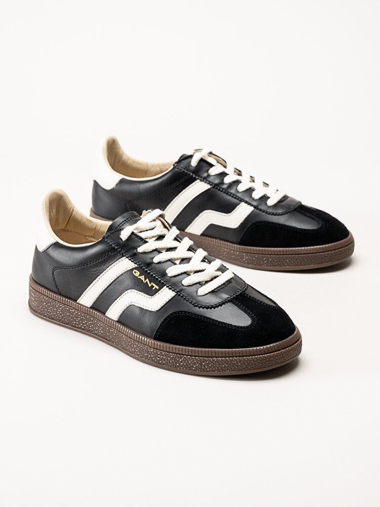Gant Footwear - Cuzima sneaker - Svarta retro sneakers i skinn och mocka