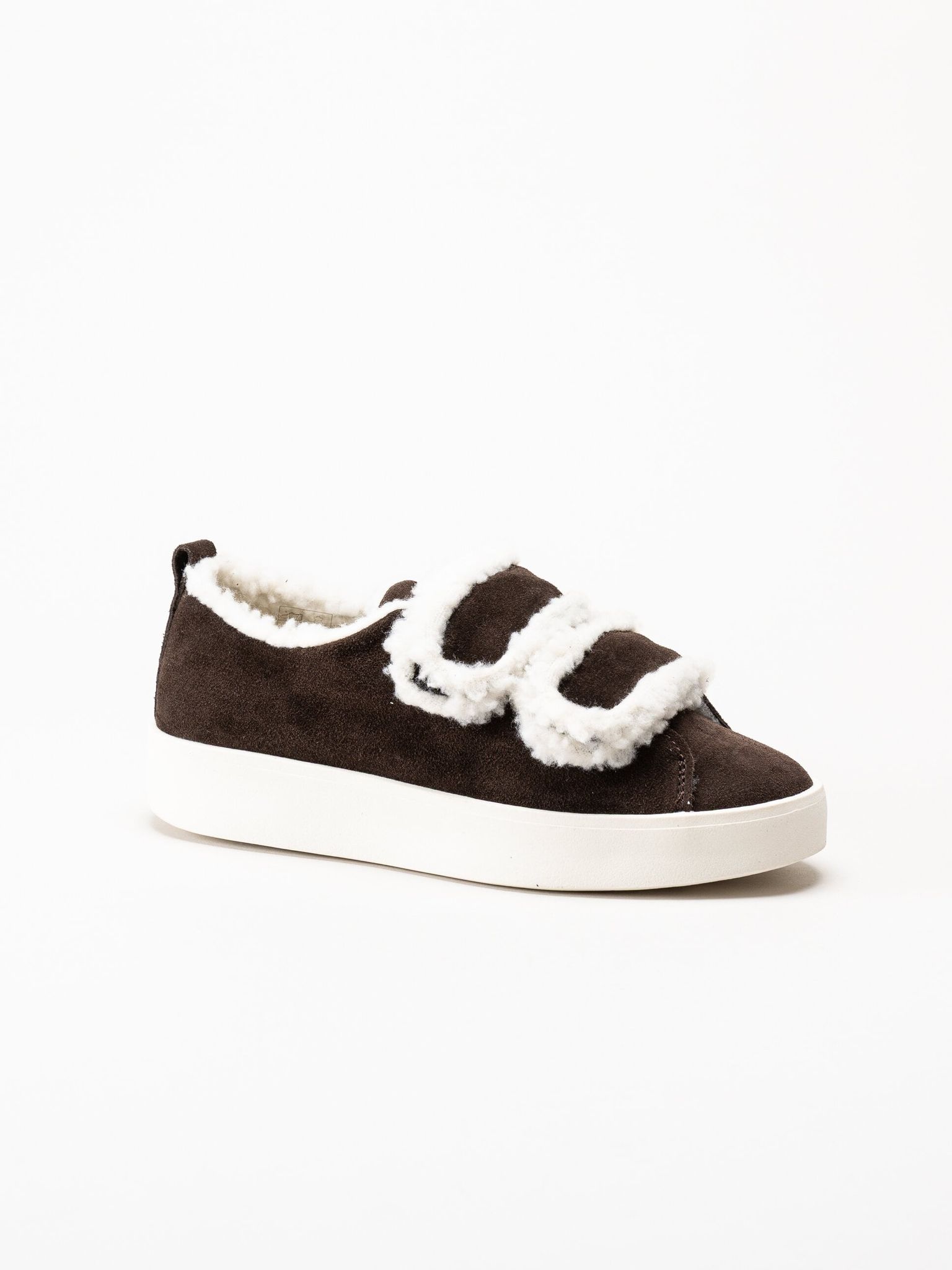 Duffy - Leuca Uno - Mörkbruna sneakers i mocka