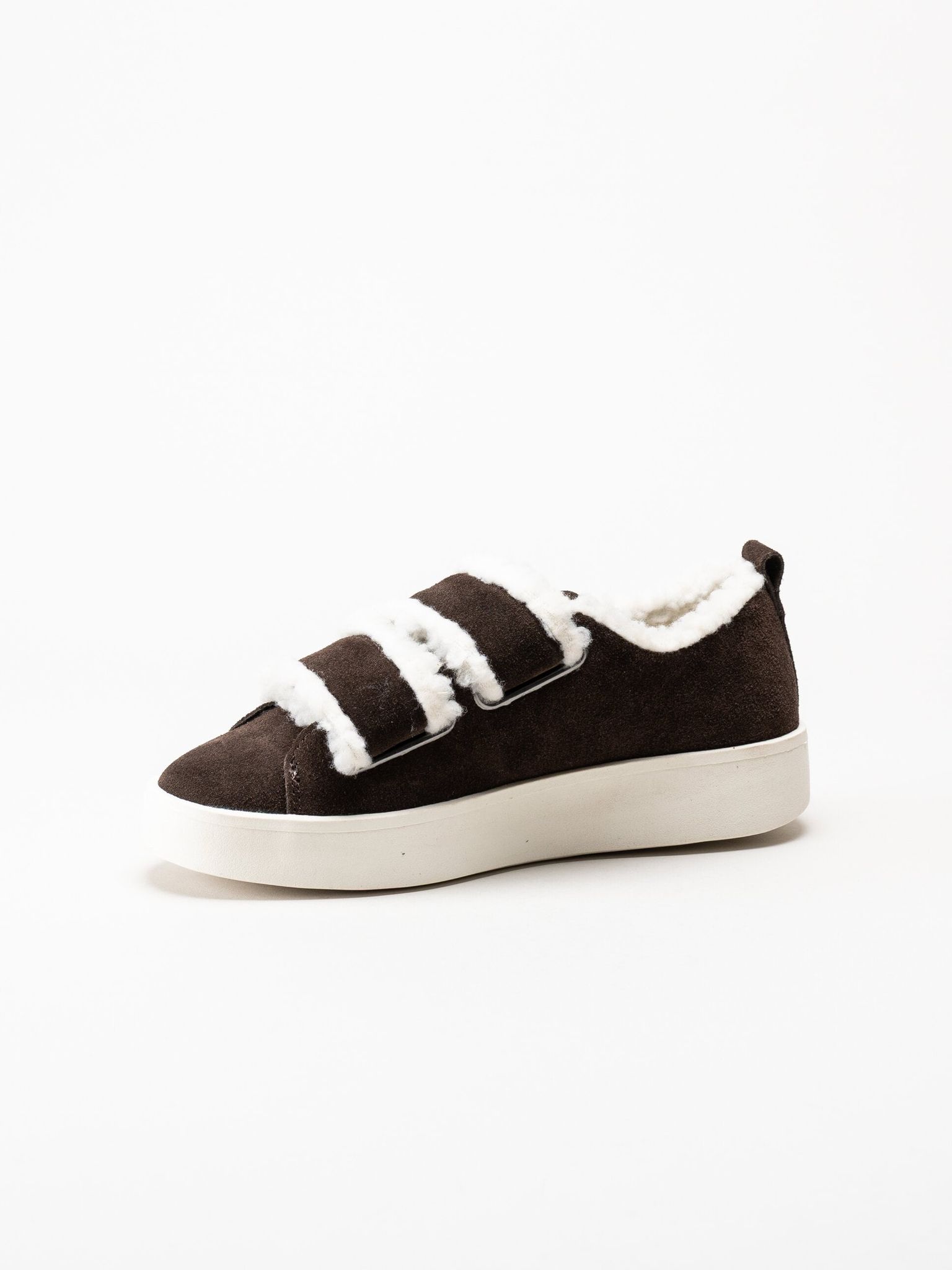 Duffy - Leuca Uno - Mörkbruna sneakers i mocka