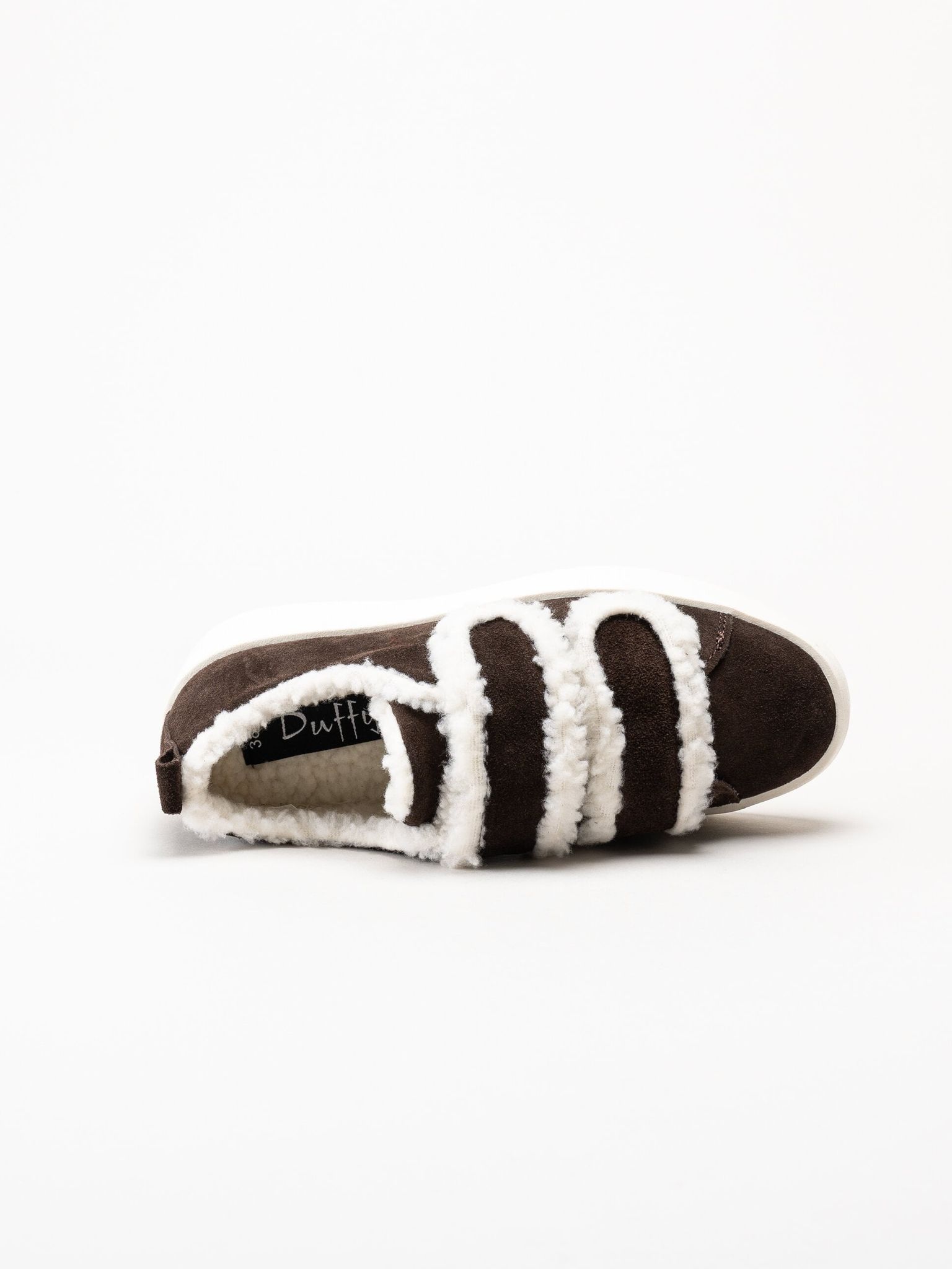 Duffy - Leuca Uno - Mörkbruna sneakers i mocka