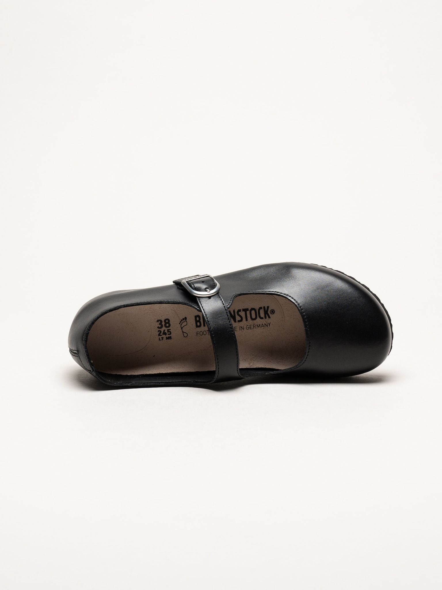 Birkenstock - Santa Clarita - Svarta ballerinaskor i skinn