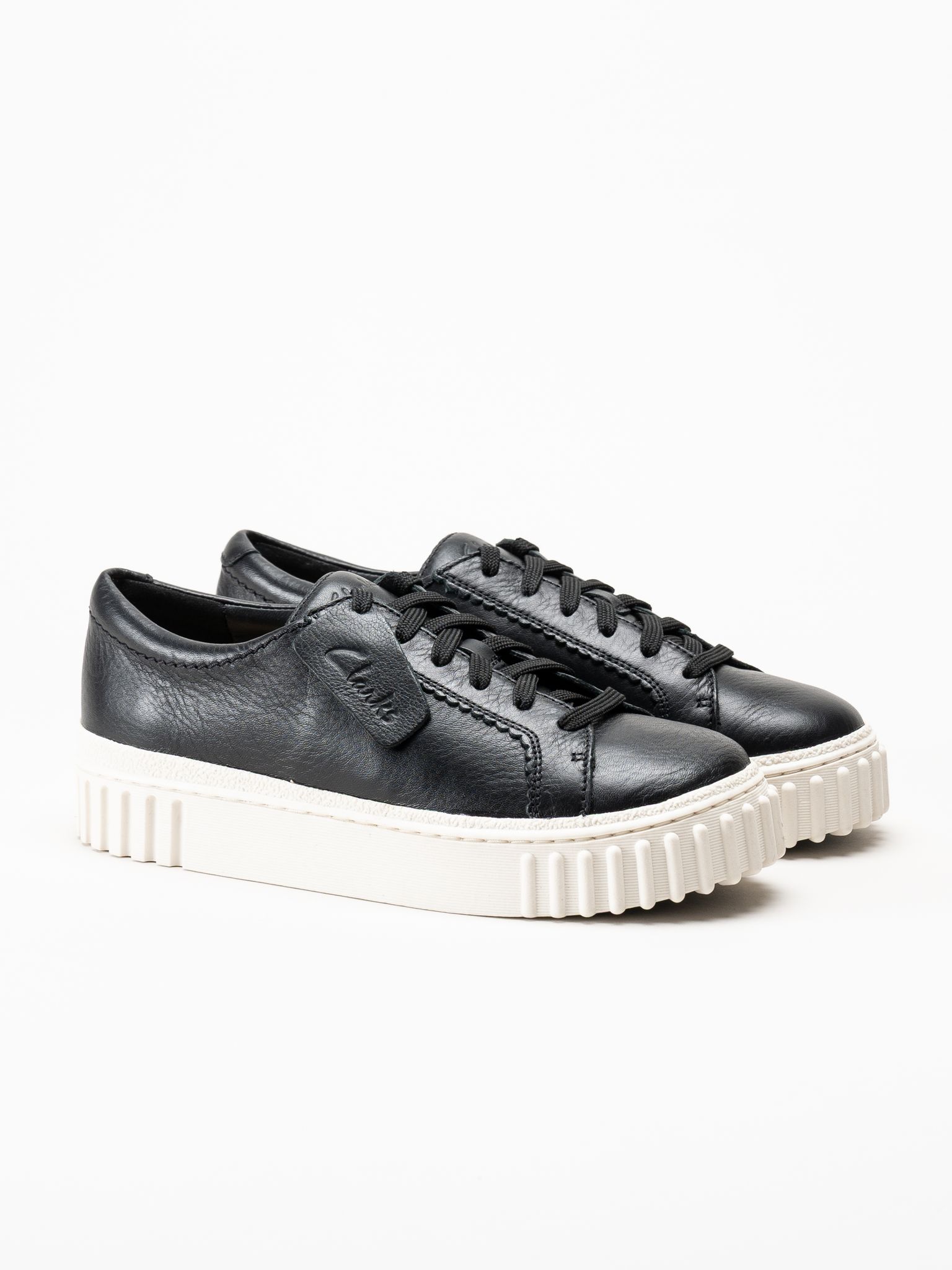 Clarks - Mayhill Walk - Svarta sneakers i skinn