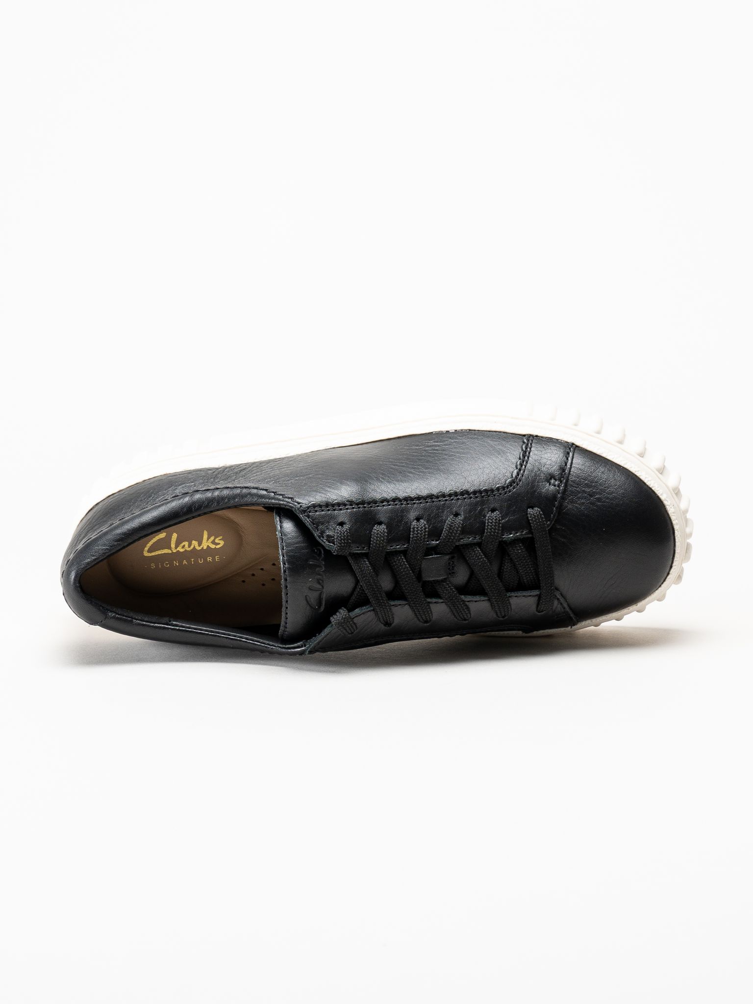 Clarks - Mayhill Walk - Svarta sneakers i skinn