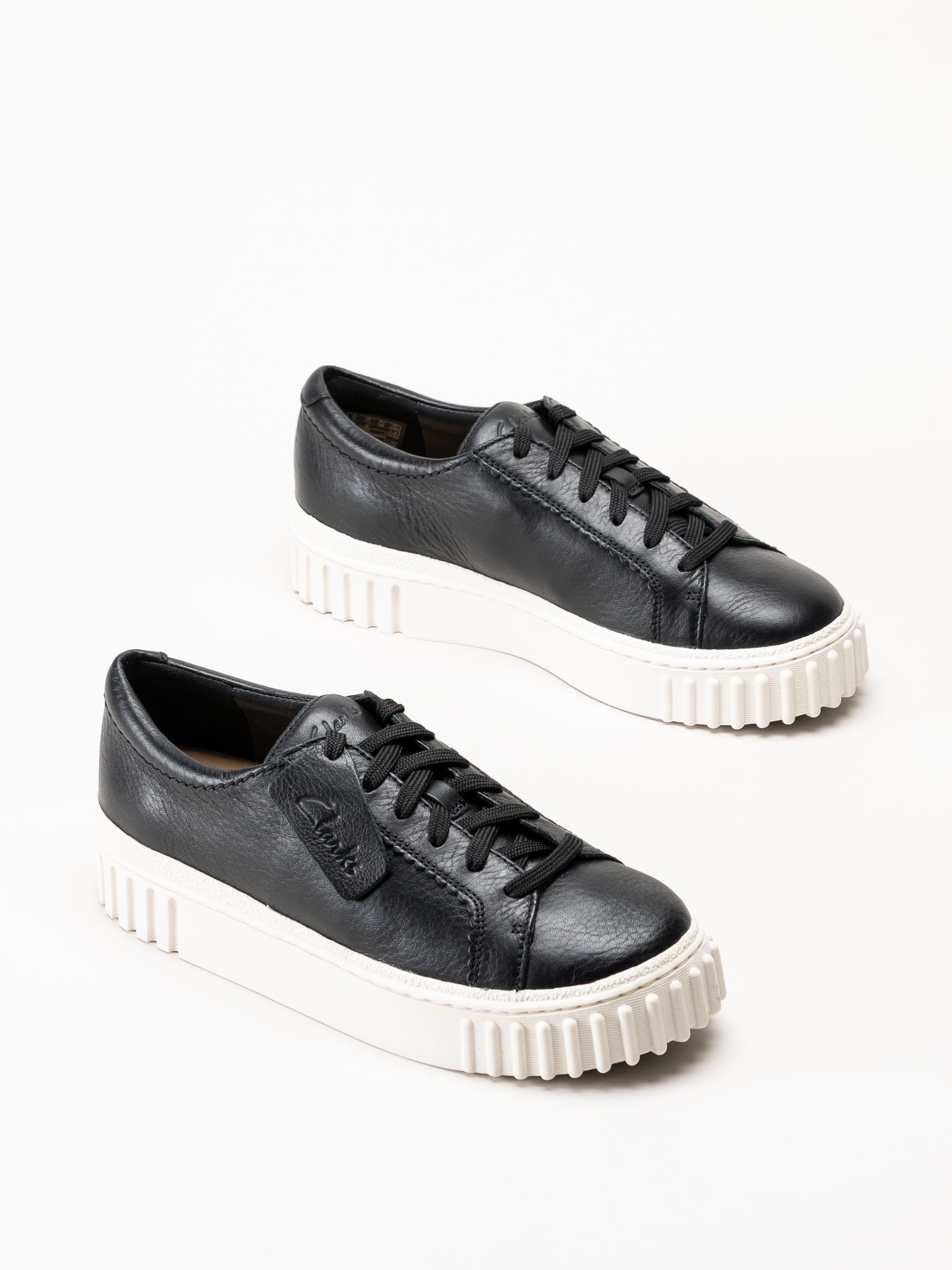 Clarks - Mayhill Walk - Svarta sneakers i skinn