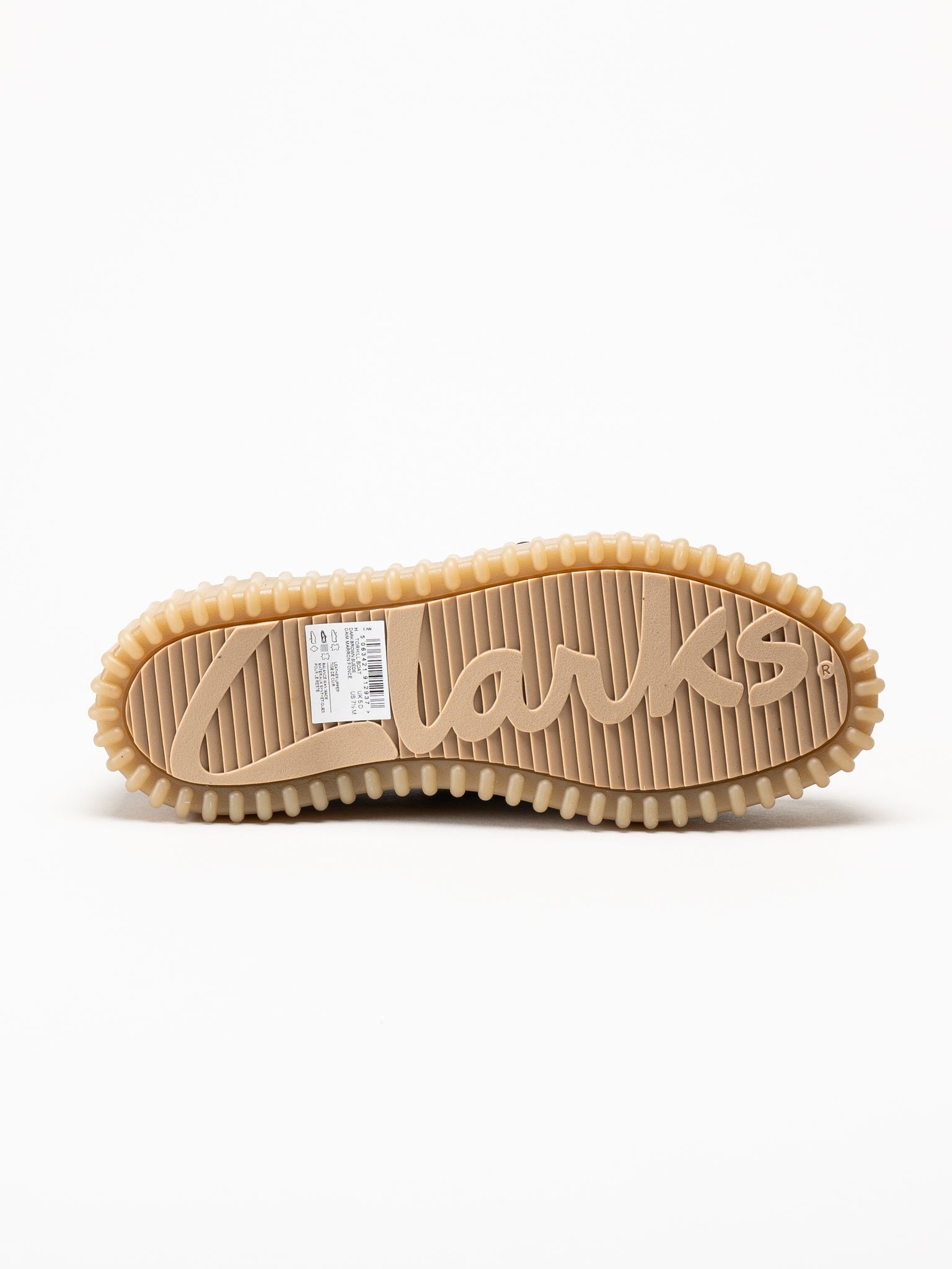 Clarks - Torhill Boat - Mörkbruna snörskor i mocka